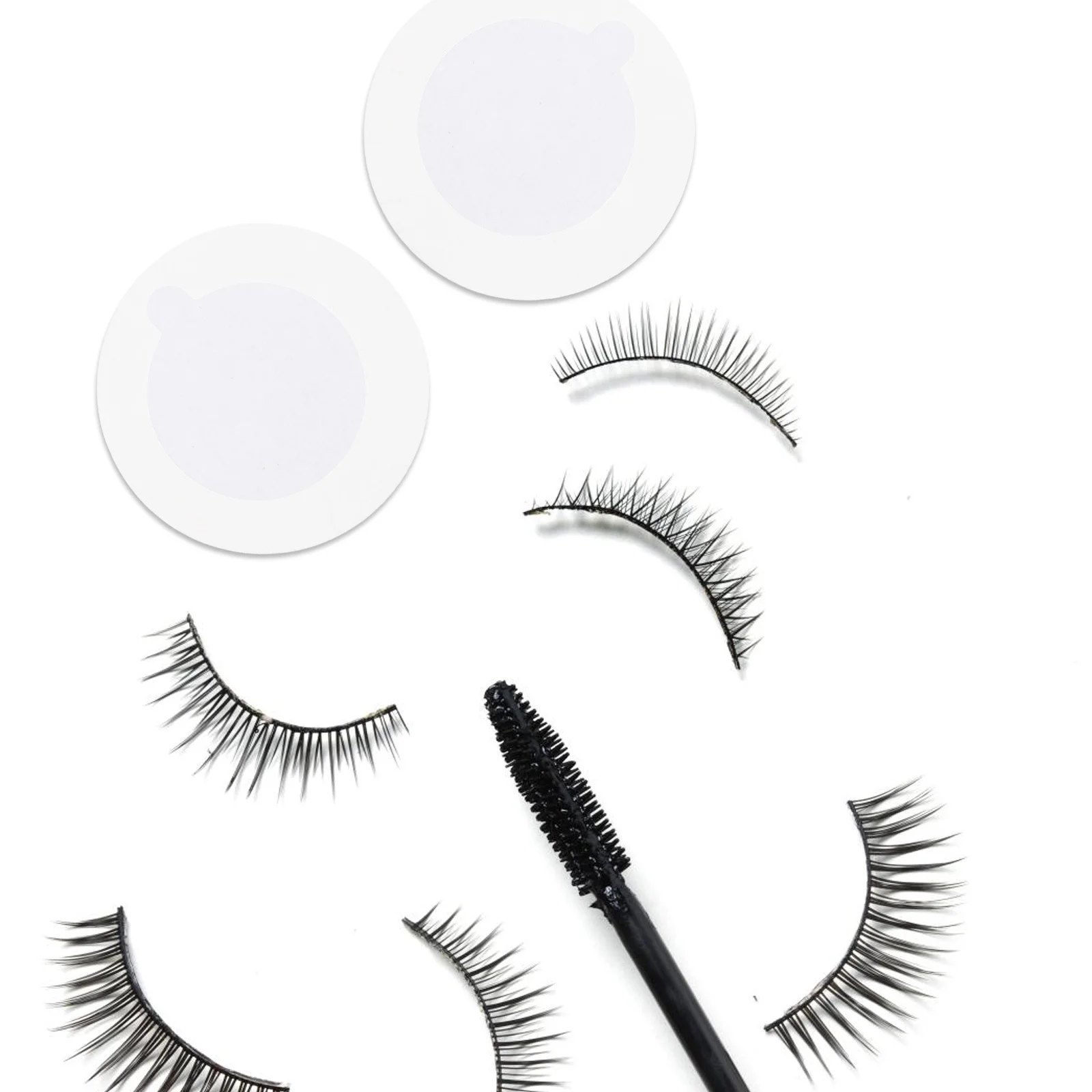 100 Stück Wimpernkleber-Pads, Einweg-Kleberrückseite, Wimpernverlängerungs-Tablett-Halter für falsche Wimpern, professionelle Salon-Werkzeuge