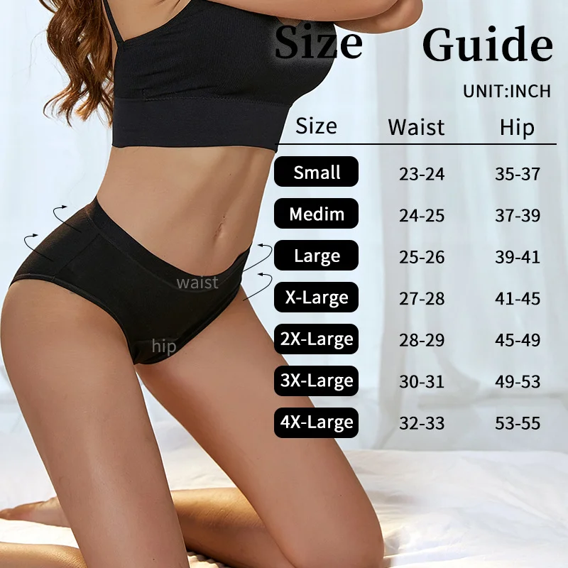 3 шт., нижнее белье для женщин, герметичное нижнее белье, менструальные трусики, хлопковые послеродовые хипстерские трусы