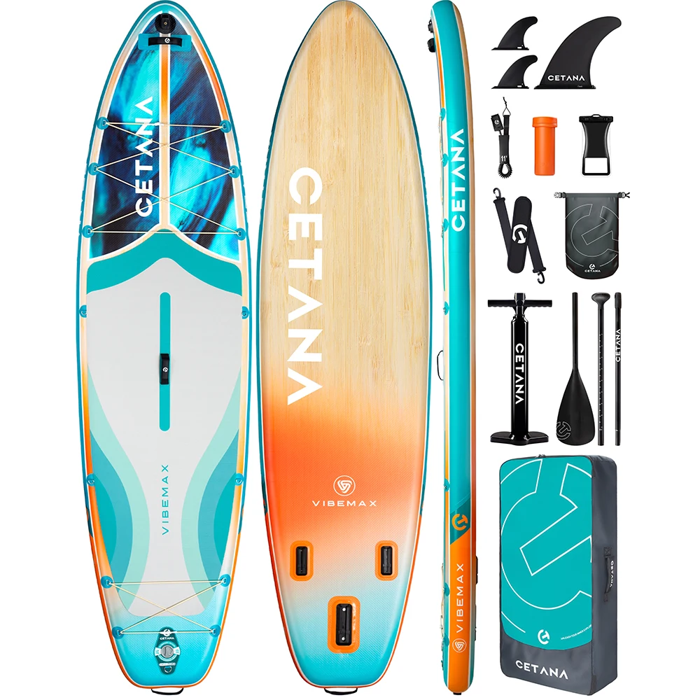 

CETANA SUP Waterproof Inflatable Paddle Board 11'6'x35'x6' Standing Style Aquatic With Fishing Accessories SUB Board сапборд