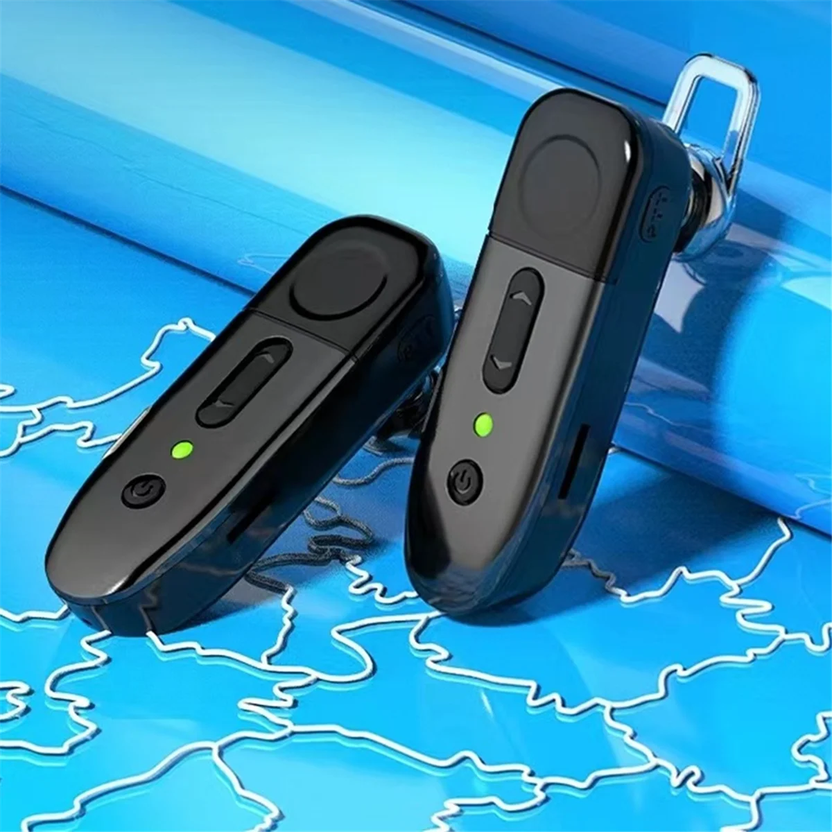 A74Z Curvetta Bluetooth Walkie-Talkie Portatile Comodo da Indossare Supporto Macchina Ricarica Rapida 5000Km Talk Machine Outdoor