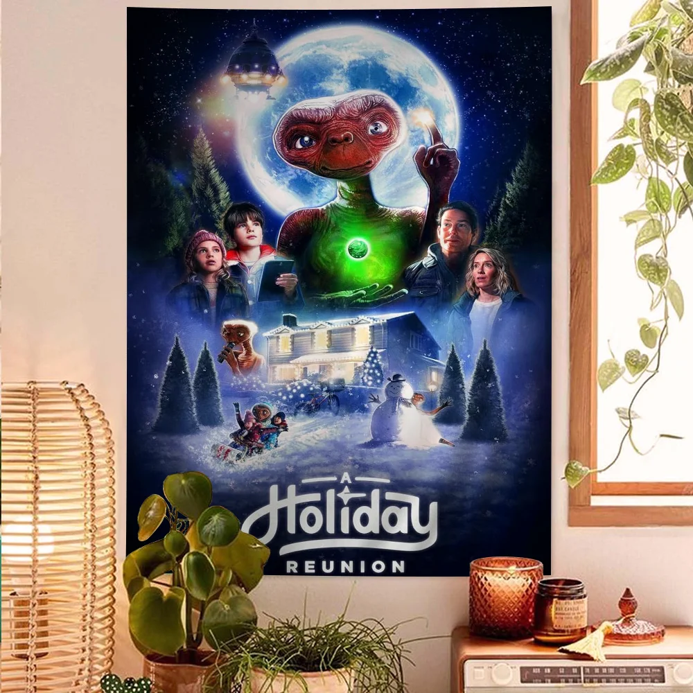 Movie E.T. The Extra-Terrestrial DIY Wall Tapestry For Living Room Home Dorm Decor Wall Art Decor