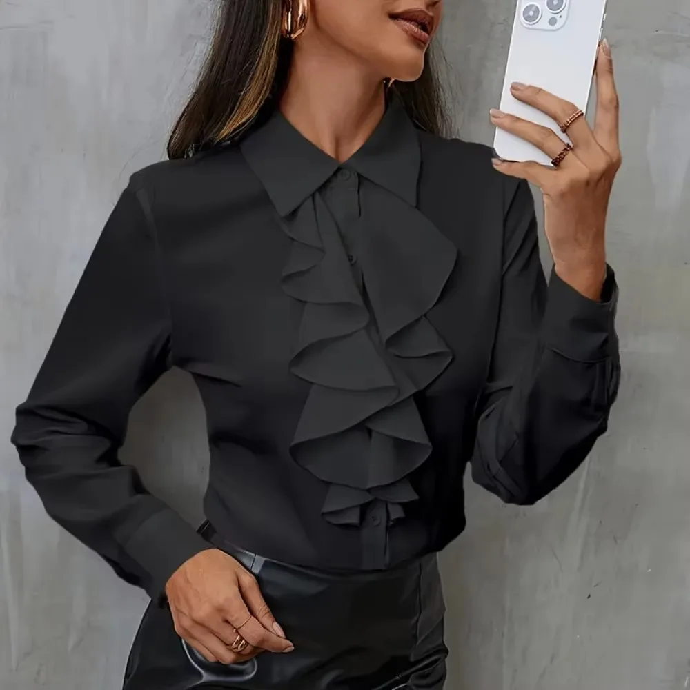 Fashion Casual Elegant Streetwear Blouse Tees Autumn Shirts for Women Clothes Y2k Top Harajuku Vintage Women Clothing T-shirts