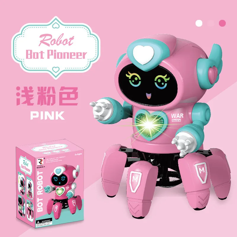 Sound and light six claw fish dancing robot singing luminous baby boys and girls electric robot toys