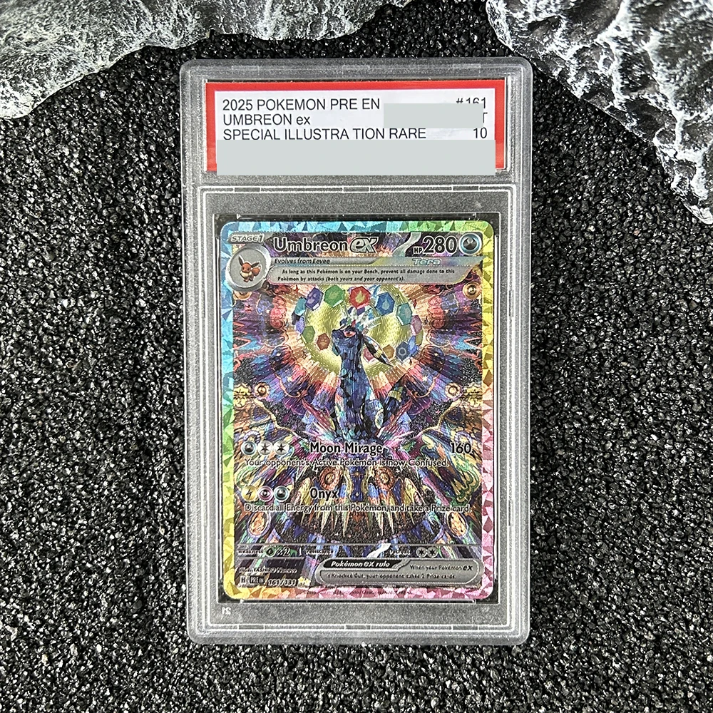 

PTCG Eevee Umbreon Rating Collection Card Self Control Hobby Collect Trading Flash Card Anime Cartoon Gifts