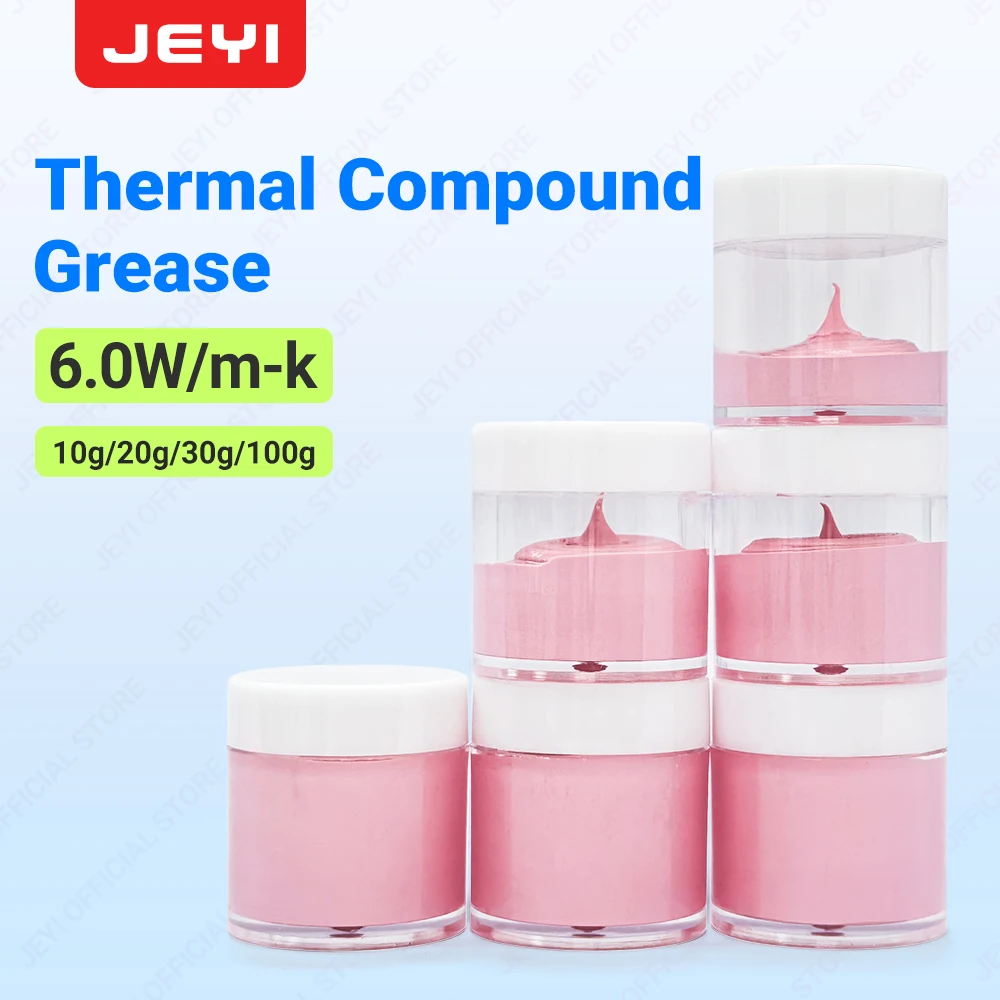 JEYI 10g Thermal Paste (6.0W/m·K)-High-Performance CPU/GPU Thermal Grease for PC, Laptop, PS5 - Non-Conductive Cooling Compound