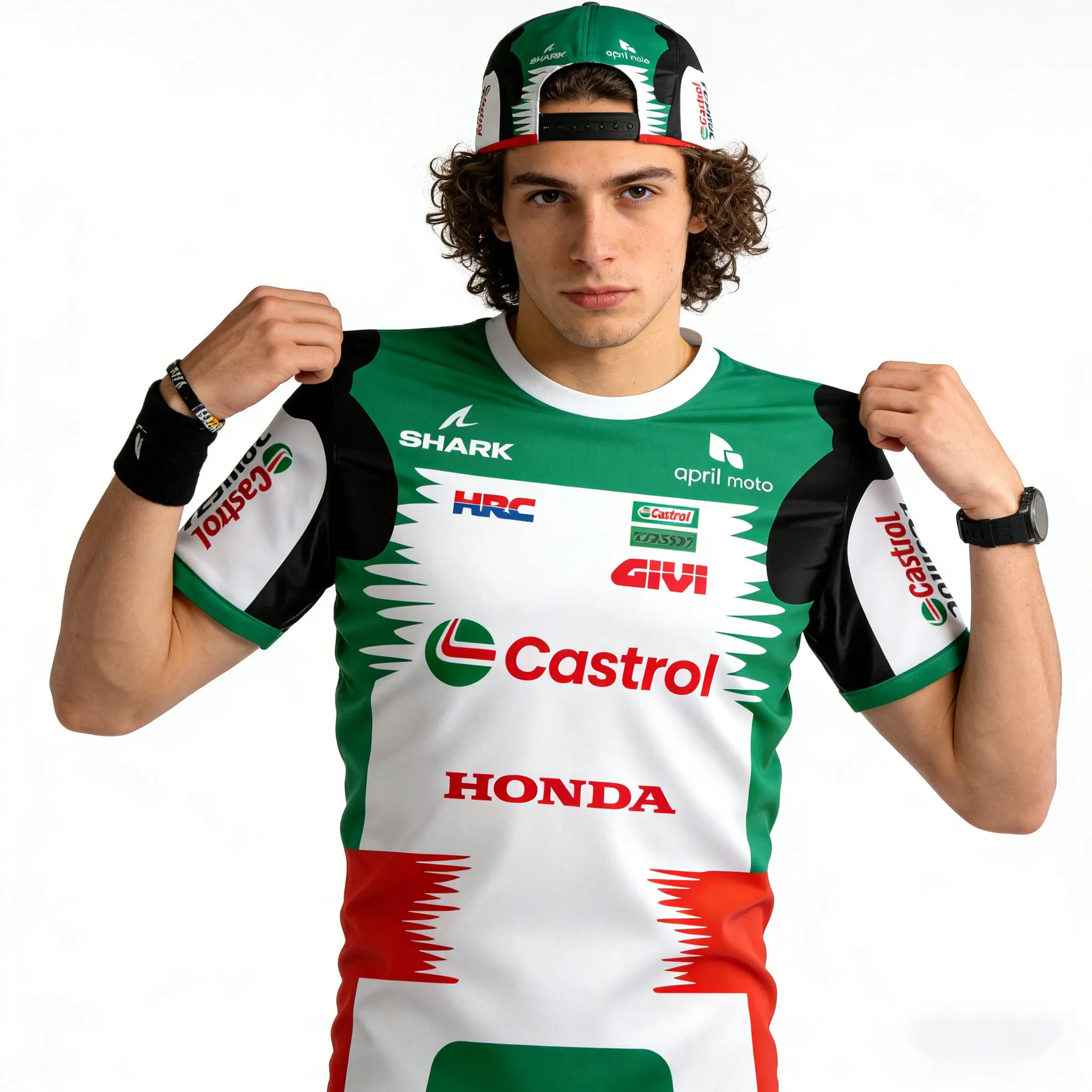 

Периферийные устройства для гонок на мотоциклах Honda, просмотр на велосипеде, тренировка, дышащая, впитывающая пот, быстросохнущая текстура и моющаяся