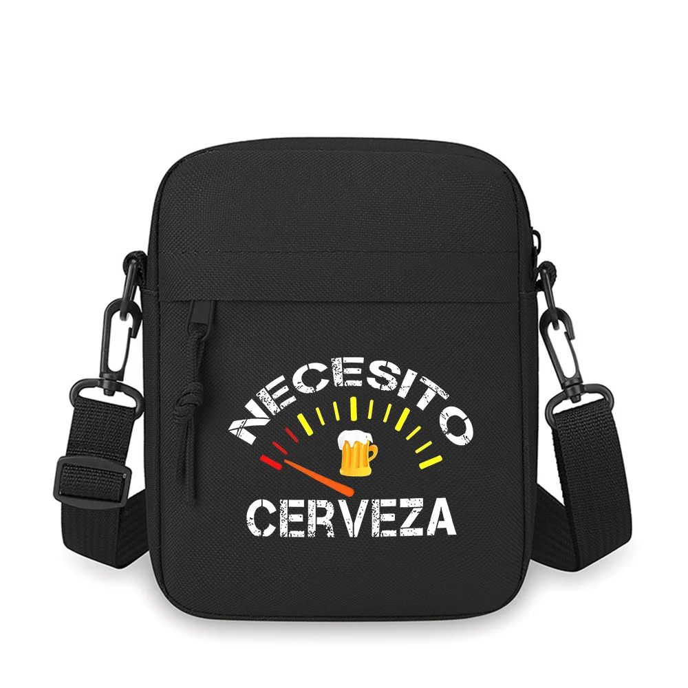 Beer need gauge design Men Crossbody Bag Single Shoulder Women Cartoon Anime Film Printing Design Unisex