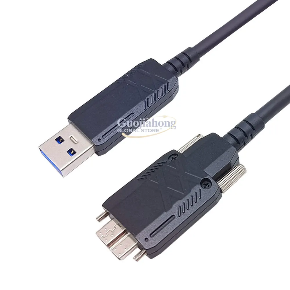 Micro data cable Optical fiber, industrial  micro-B male optical fiber data cable High flexible drag chain with fixed