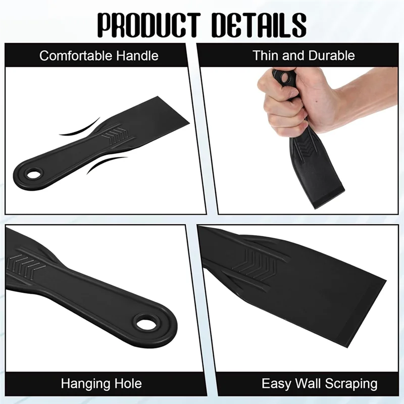 

Hot Sale-Wall Painting Putty Knives Set, 5 PCS 2 Inch Flexible Plastic Paint Scraper Tool For Taping Drywall