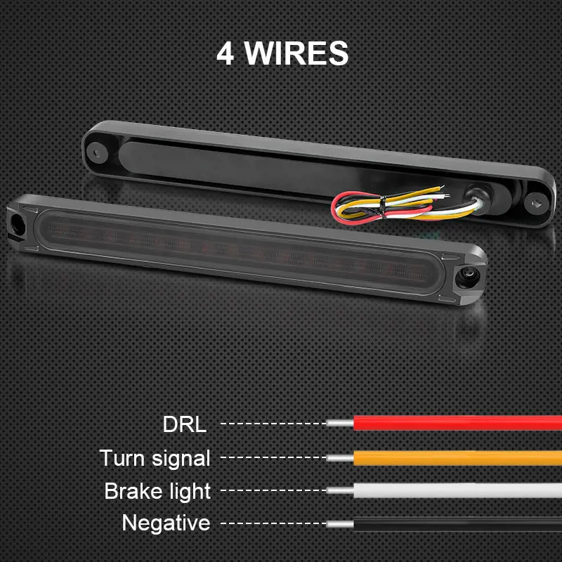 30Led الفرامل الذيل ضوء بدوره مصباح إشارة DRL الأحمر الأصفر تتدفق وقف فلاش مصباح لسيارة دراجة نارية شاحنة مقطورة ATV SUV 12 فولت 24 فولت