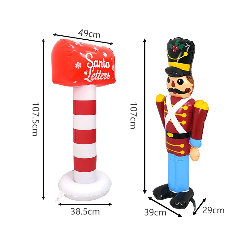 Kerst Opblaasbaar Cartoon Speelgoed PVC Opblaasbare Kerstman Decoraties Gingerbread Man Kerstavond Decoraties