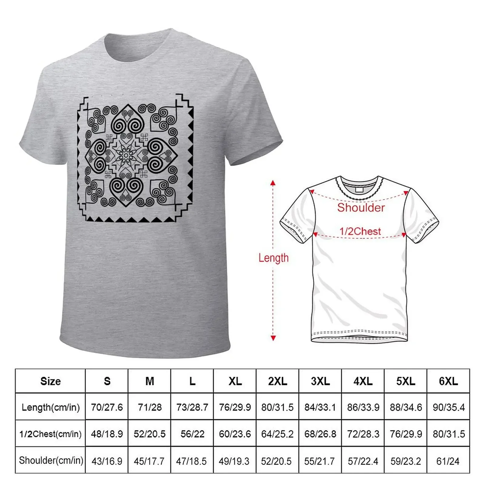 Hmong Inspired Motif 5 T-shirt aesthetic clothes tees vintage clothes mens white t shirts