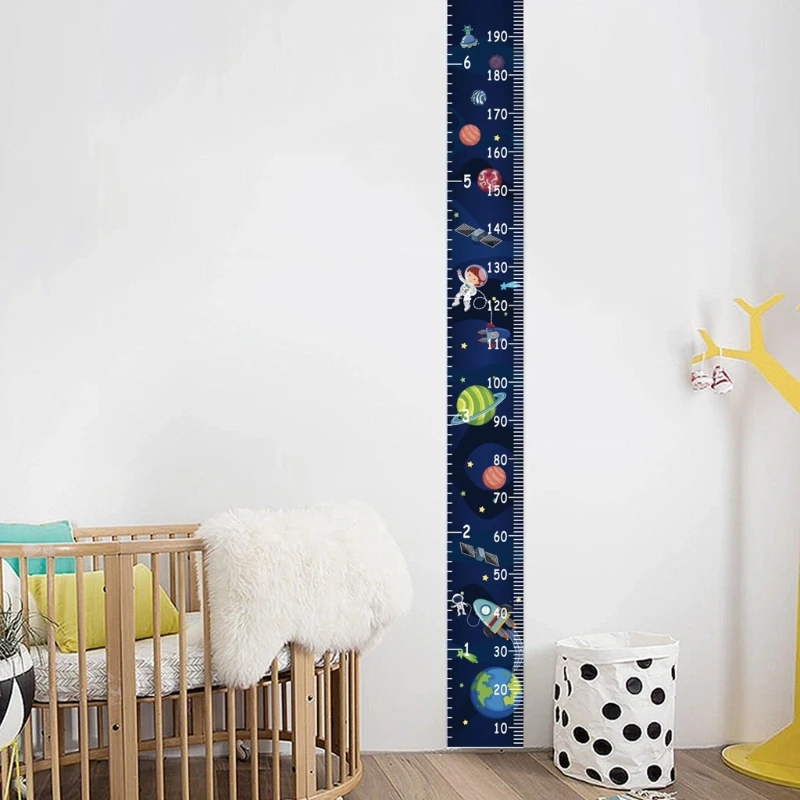 Leuke Cartoon Design Kinderhoogtemeter Scandinavische stijl Kamerdecoratie Baby Kinderen Hoogtemeter Houten frame