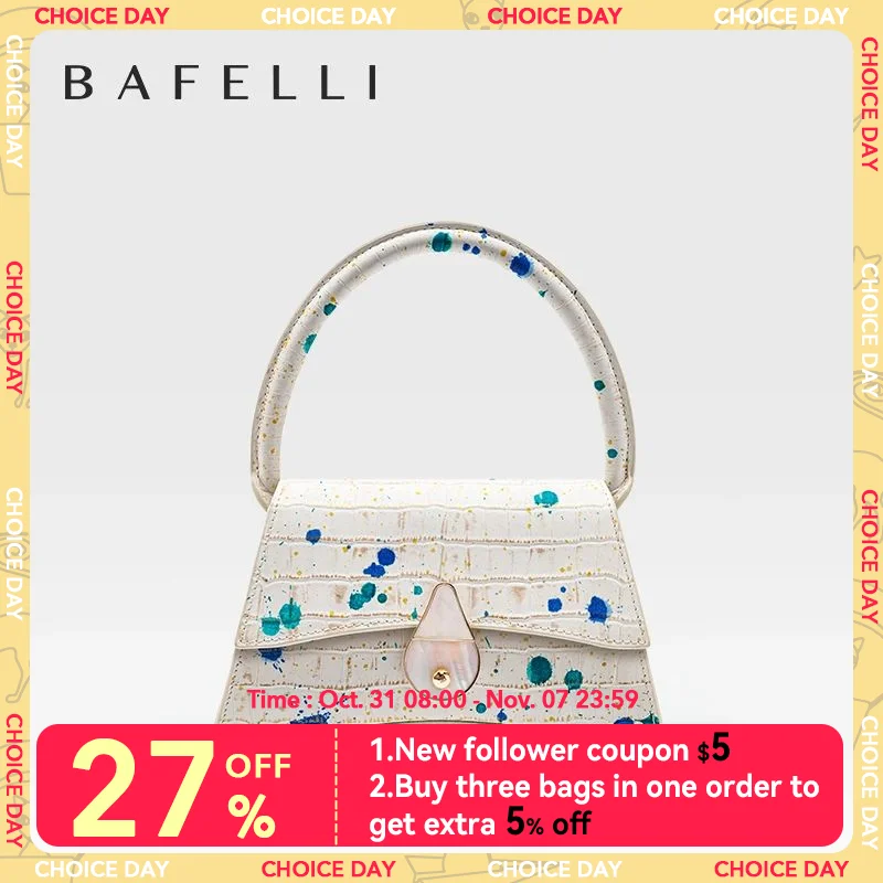 

BAFELLI 2024 NEW WOMEN'S HANDBAG K GOLD LUXURY BRAND FASHION PURSE ORIGINAL STYLE DESIGNER BAGS FEMALE EVENING DRESS SHOULDER