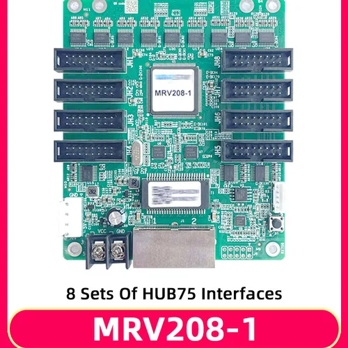 Novastar MRV208-1 풀 컬러 대형 LED 비디오 스크린 수신 카드 카세트, 8 HUB75E 포트 인터페이스, 256x256 픽셀 컨트롤러