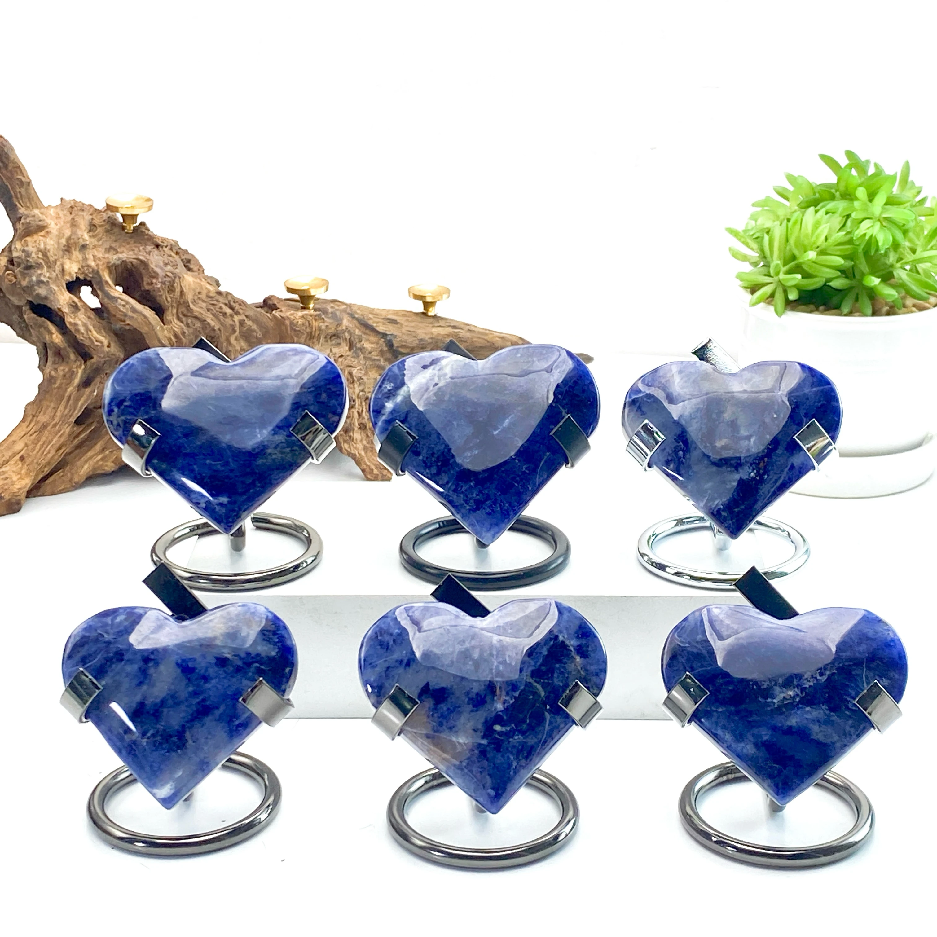 1PC Blue Sodalite Heart Shaped Carving Jewelry Ideal Gift for Valentine's Day Thanksgiving Day Teacher's Day And Mother's Day