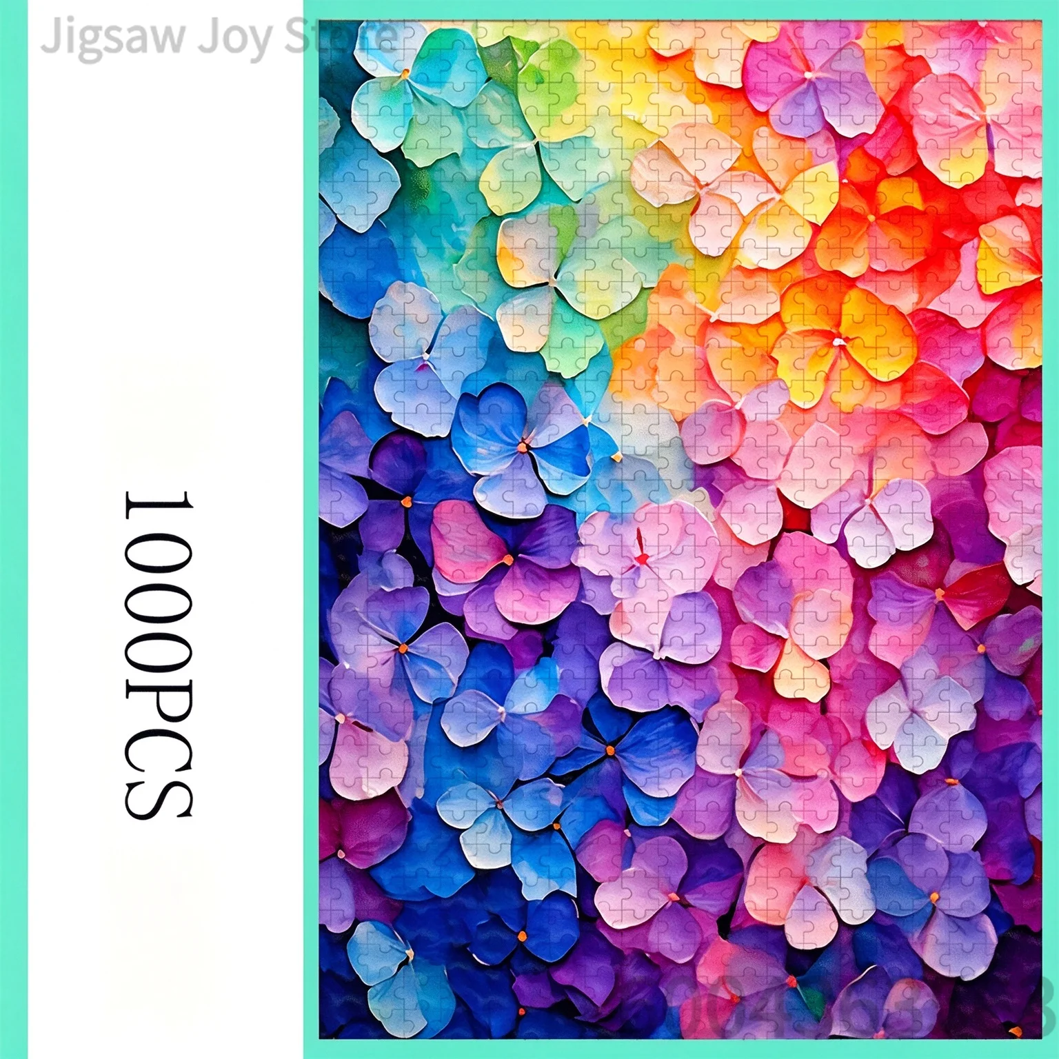 Vivid Jigsaw Puzzle, Rainbow Hydrangea, Playful Puppies, Christmas Sled Cats, Tropical Beach Underwater Turtle View, Home Decor