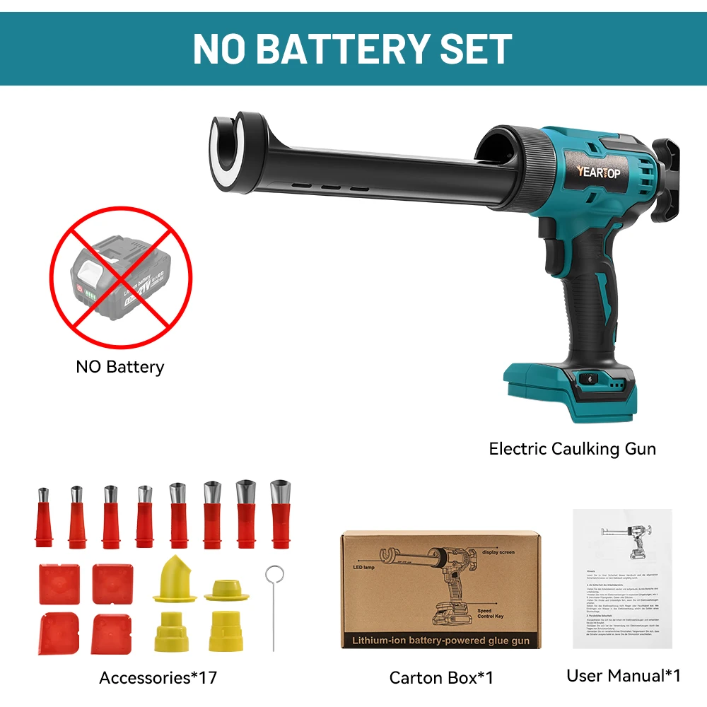 6 snelheden Draadloze Elektrische Lijmpistool Siliconen Glas Lijm Breeuwen Squeezer Gun Elektrische Naaien Lijm Tool voor Makita 18V Batterij