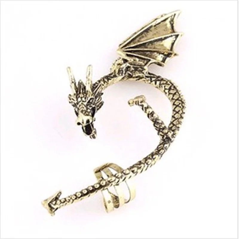 Wu 2022 New Accessories Trend Fashion Accessories Goth Punk Dragon Shaped Piercing Piercing Piercing Piercing Piercing Earrings