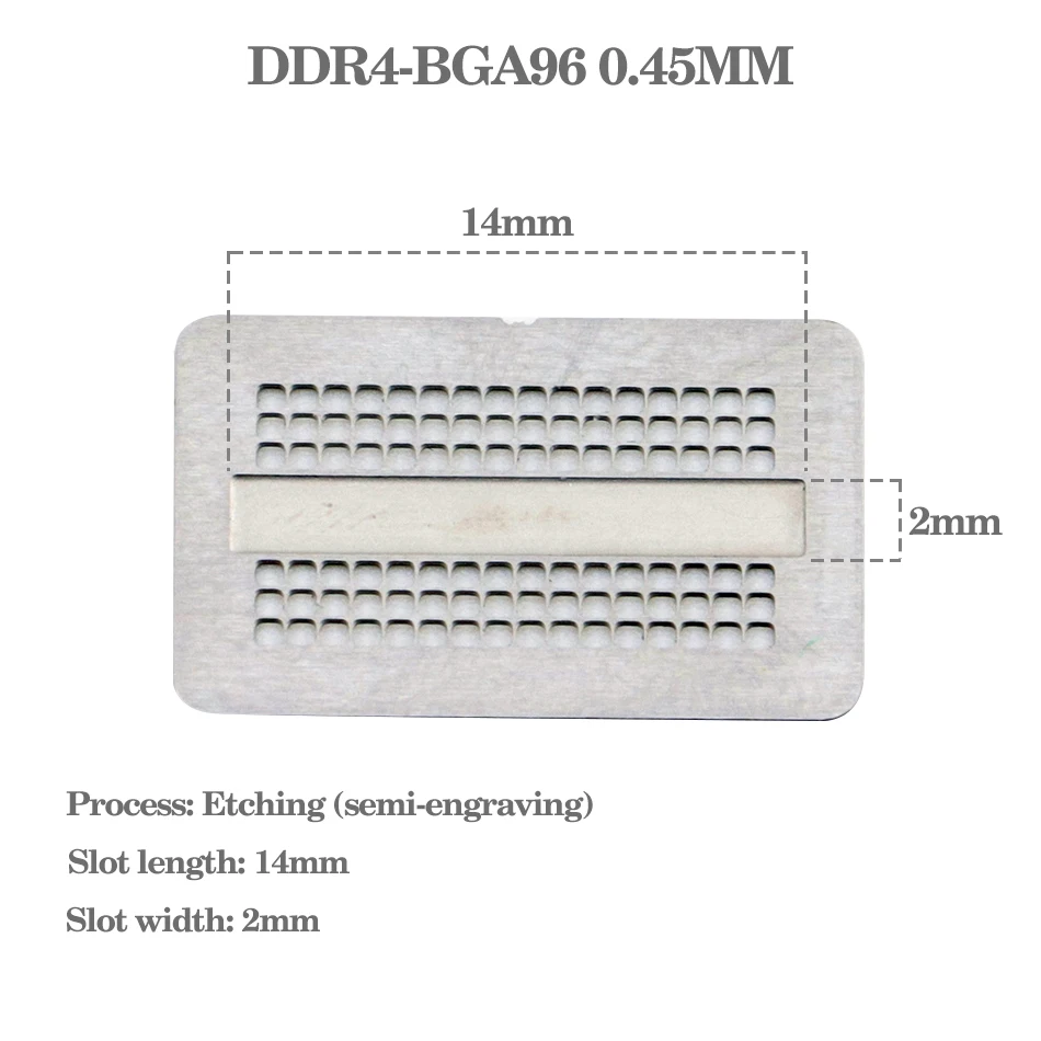 14/20 Stks/set Bga Flocking Ball Stencil Speciale Kit, Directe Warmte Stencil Voor DDR4-BGA96 Bga78 DDR3-2 Ddr5 Ddr6 Ddr7 Chip Reparatie