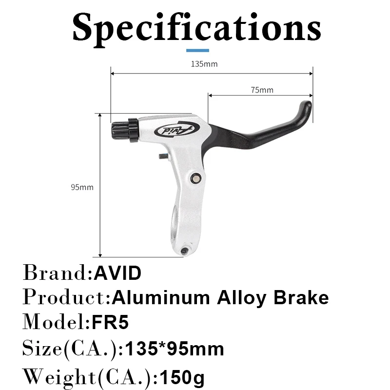 AVID FR5 Bike Brake Lever Aluminum Alloy V-brake Disc Brake Lever Ultralight MTB Road Bike Brake Handle Bicycle Accessories