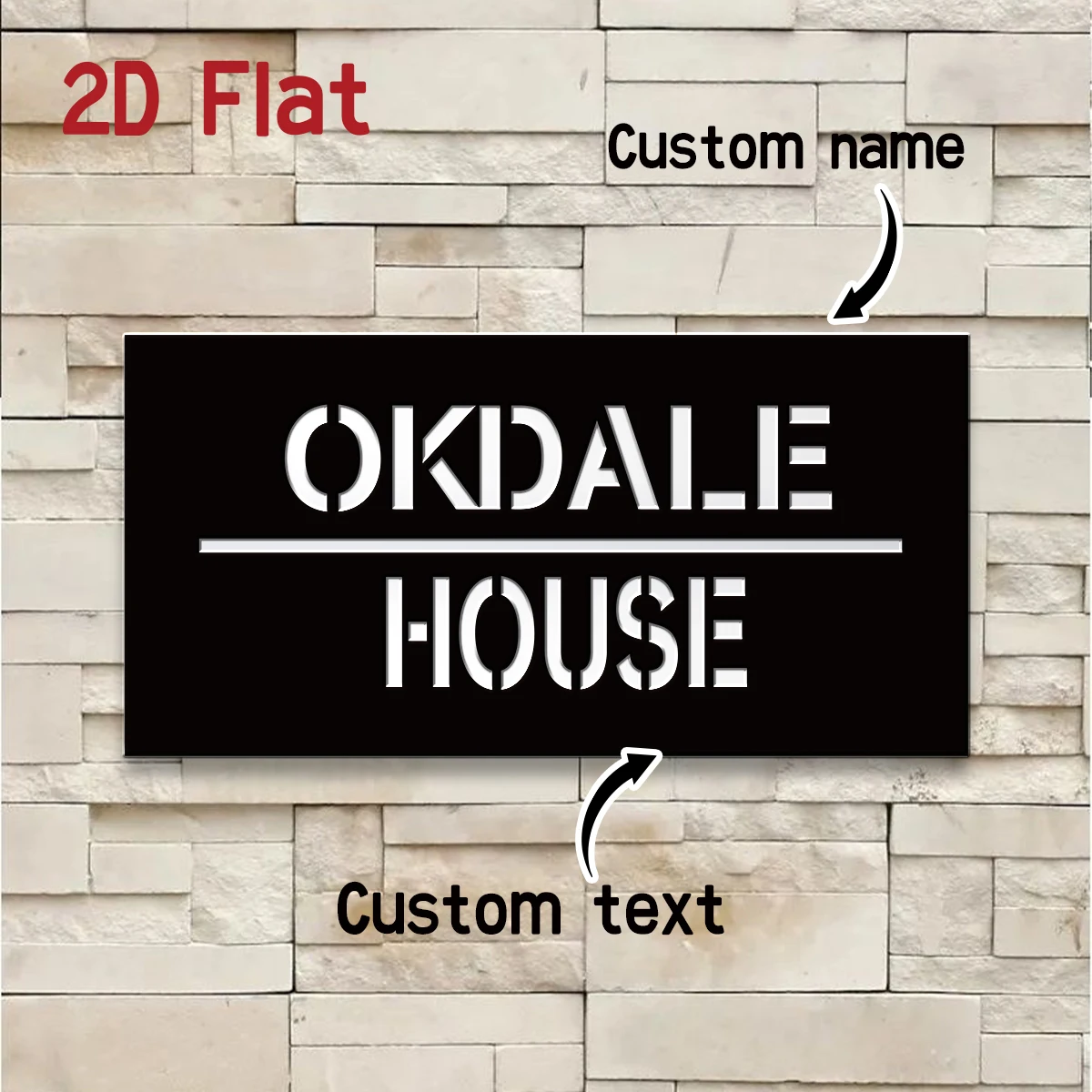 1pc Custom Number&Text  Acrylic Double Layer House Number Sign, Address Door Number, for Home, Apartment, Mailbox Decor