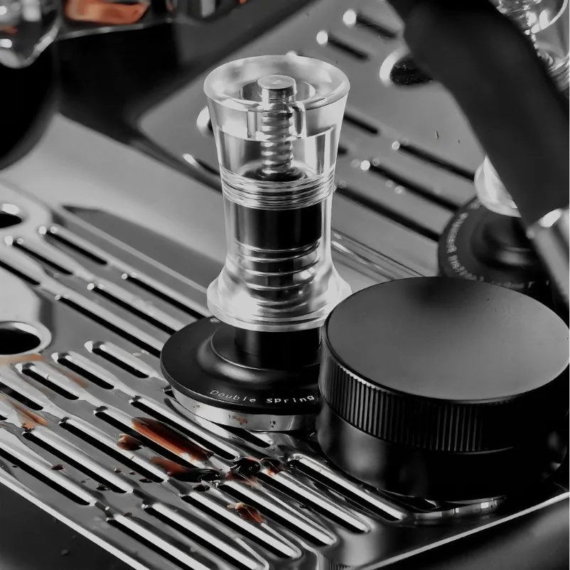 Dual‑Track Constant‑Pressure Acrylic Coffee Tamper 51/53/53.75/58.35MM Home Coffee Press Tool