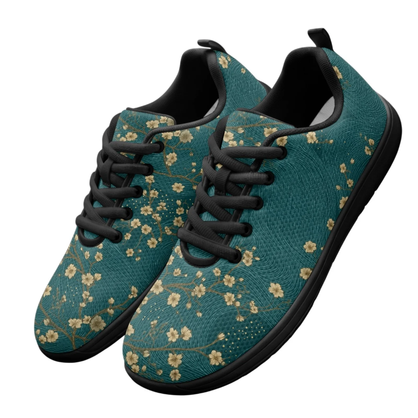 PENSTROLL Golden Plum Blossom Barefoot Shoes Mesh & EVA Backless Tennis Sneakers Wide Toe Box Shoes for Men for Men's
