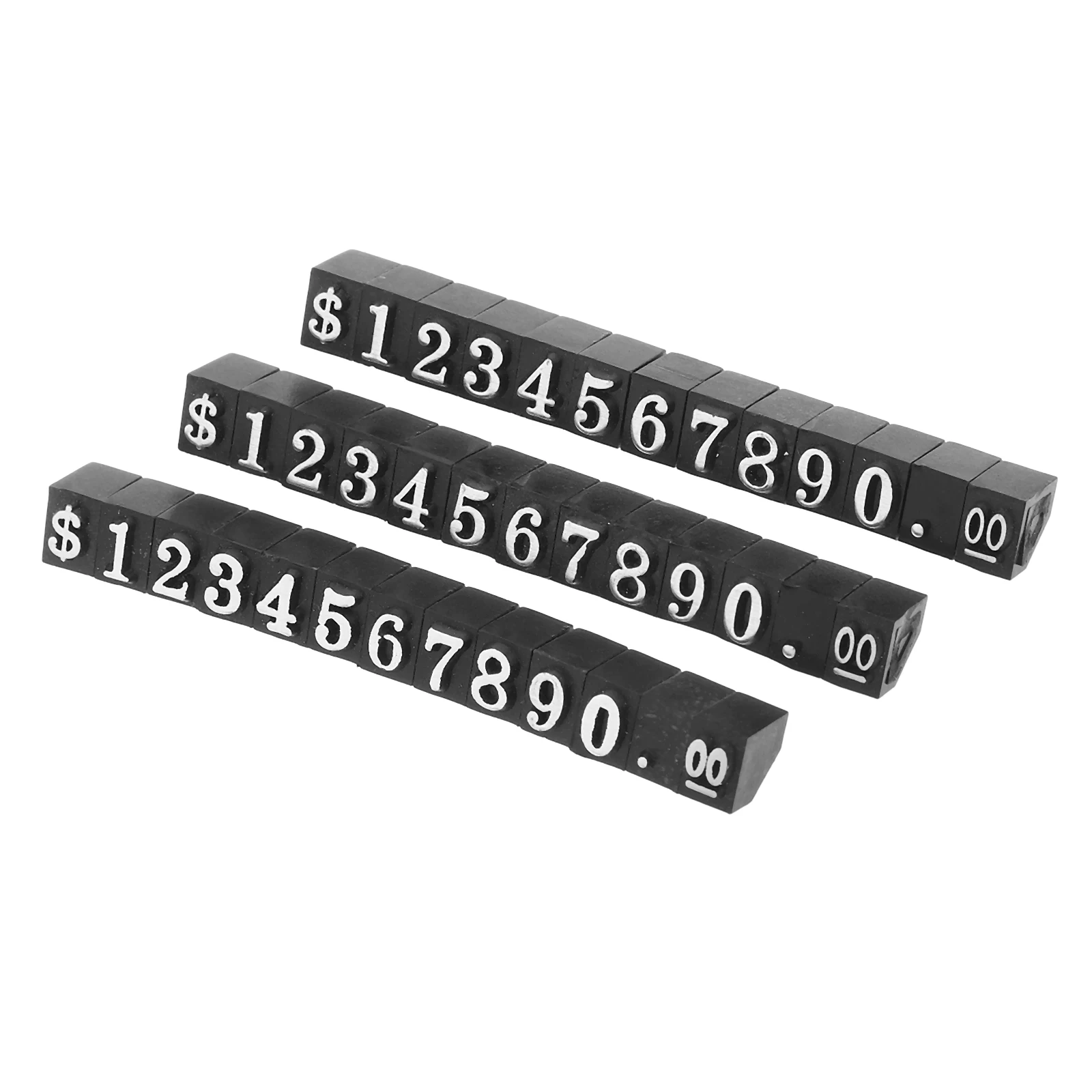 

3pcs Digital Price Tags Cube Label Stand Display Block Adjustable Pricing Counter Signs Number Sticker Jewelry Tab Dollar