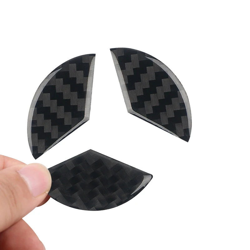 Carbon Fiber Red Car Steering Wheel Trim Sticker For Mercedes-Benz CLA GLA New C E Class 16-19 Airbag Cover Interior Accessories