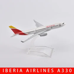 JASON TUTU 16cm Spain Iberia Airlines A330 Aircraft Model Planel Airplane Diecast Metal 1/400 Scale Planes