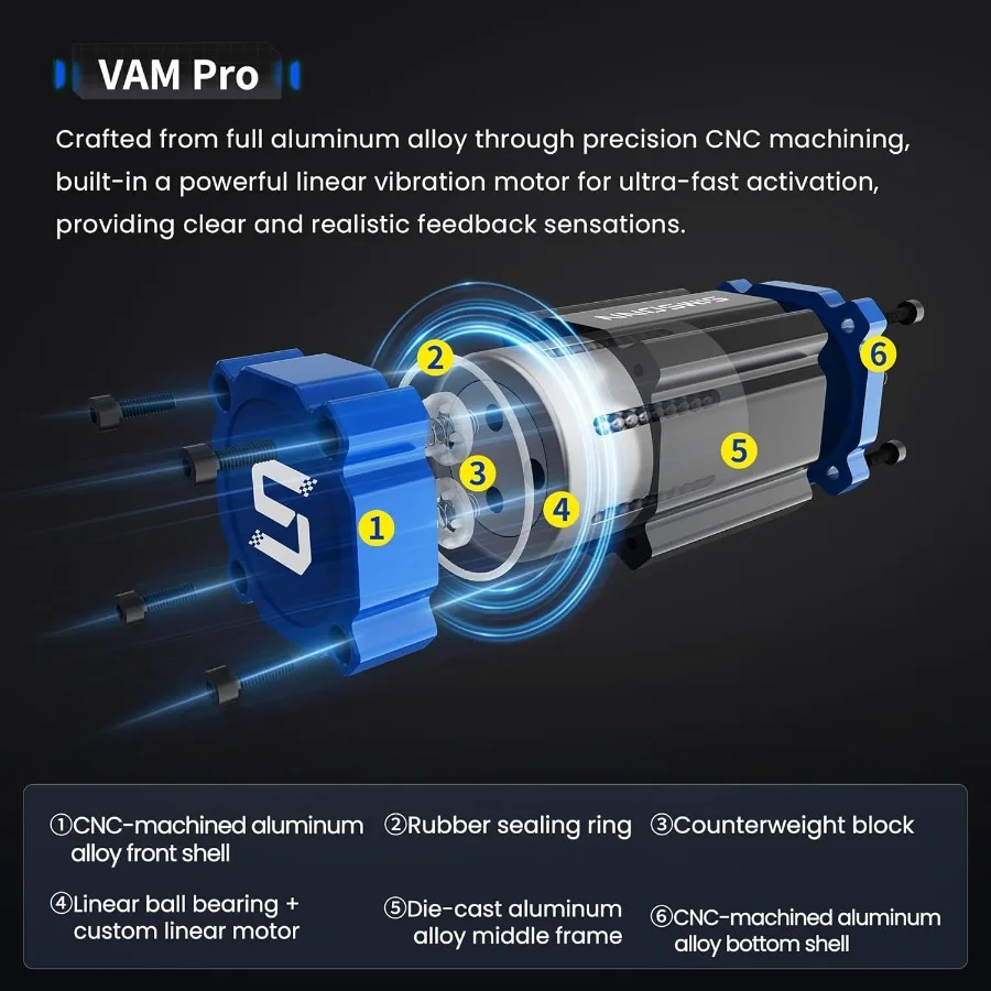 SIMSONN سباق محاكاة الدواسات وحدة محرك الاهتزاز VAM و VAM Pro اللمس الدواسات مفاعل VAM PRO 2 قطعة