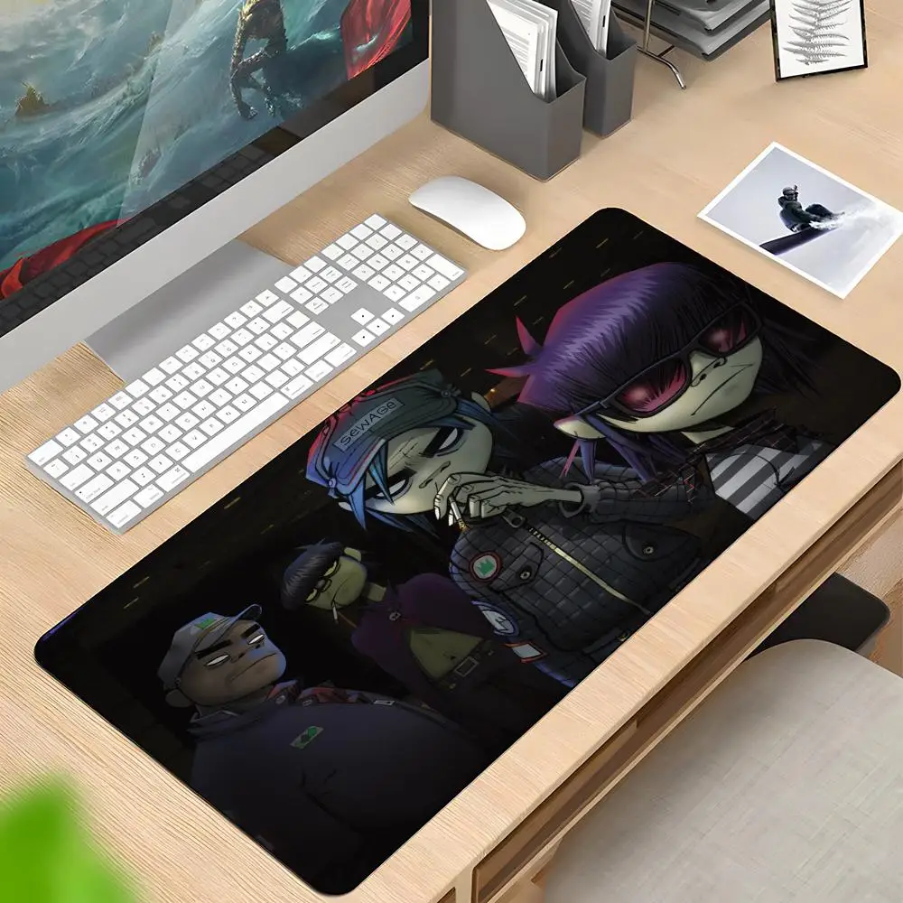 G-Gorillaz Band Mouse Pad Rubber Antislip Keyboard Pad 40x90cm Mousepad Gaming Accessories XXL Office Computer Mat