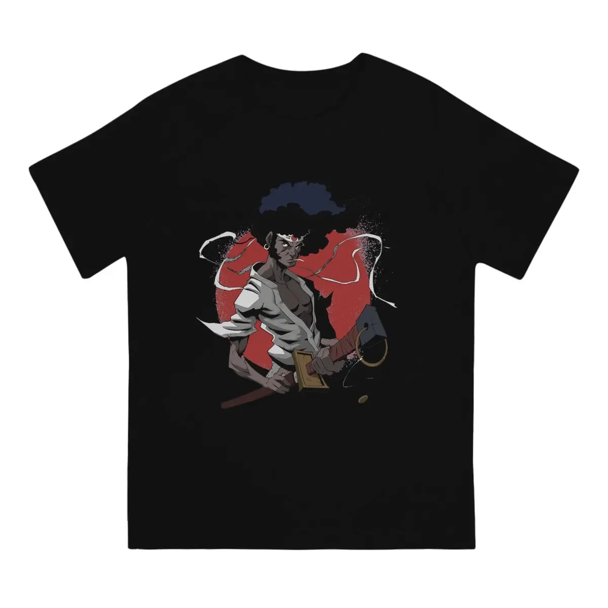 Anime Character Hip Hop TShirt Afro Samurai Mr. Noshi Okazaki Casual T Shirt Summer Stuff For Men Women