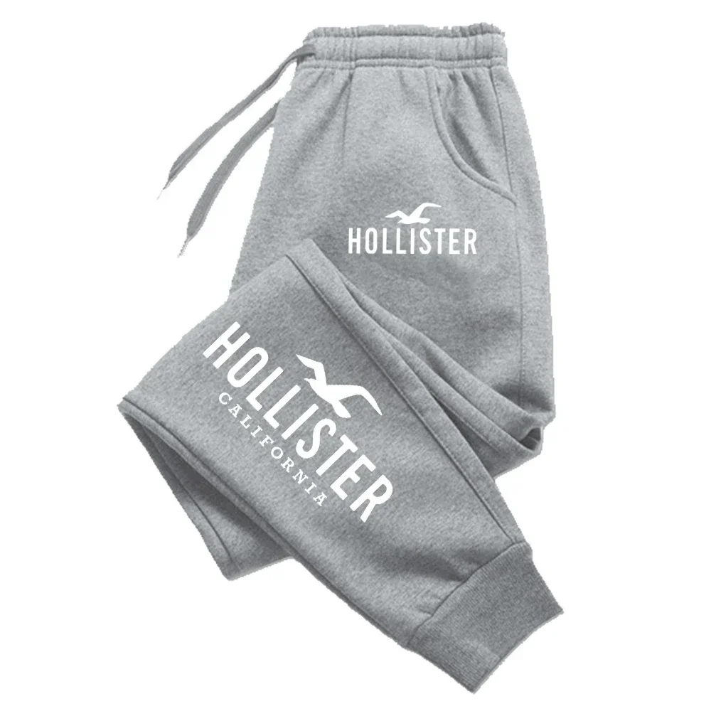 Hollister Men\'s and Women\'s Casual Trousers Sports Jogging Pants Sweatpants Harajuku Fashion Street Pants S-3XL Men\'s Trousers