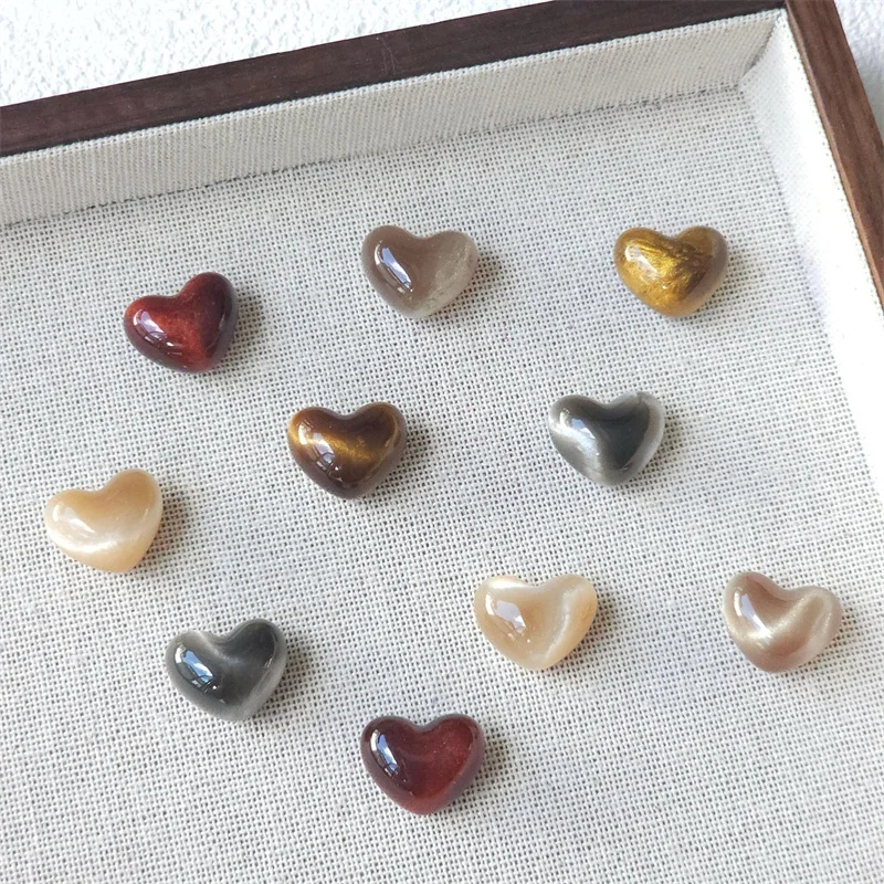 

Новое поступление, 100 шт./лот, 16 мм, цветной узор, принт, мультяшные сердечки, смоляные бусины-кабошоны, ювелирные изделия своими руками, аксессуары для волос для одежды