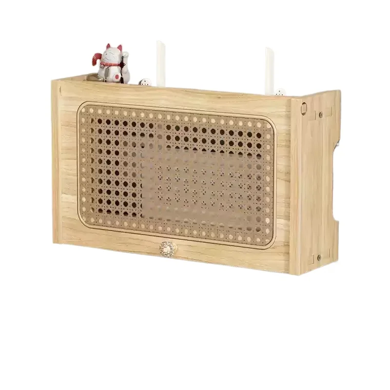 Boîte anti-cernes de multiprise de meuble TV mural, organisateur de décodeur WiFi, gestion des câbles de stockage de routeur pour le salon