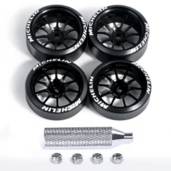 Metal Wheel Hub e Draft Logo Tire, Upgrade Wheels, HGD1, MINI-Q, MINI-D, MINI-Z, DRZ, 1/28, Wltoys RC Car