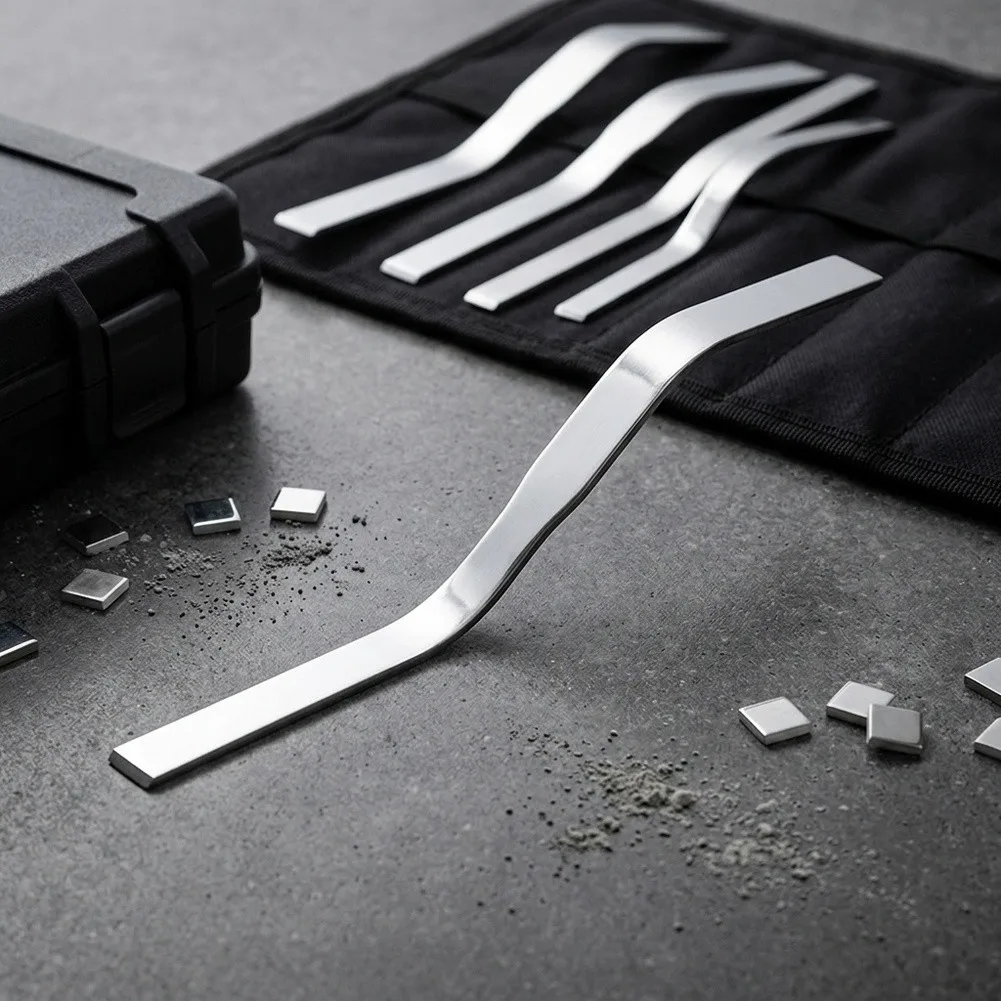 Steel Masonry Slicker Tool Designed for Tile Grouting and Brick Block Jointing with Compact and Lightweight Features