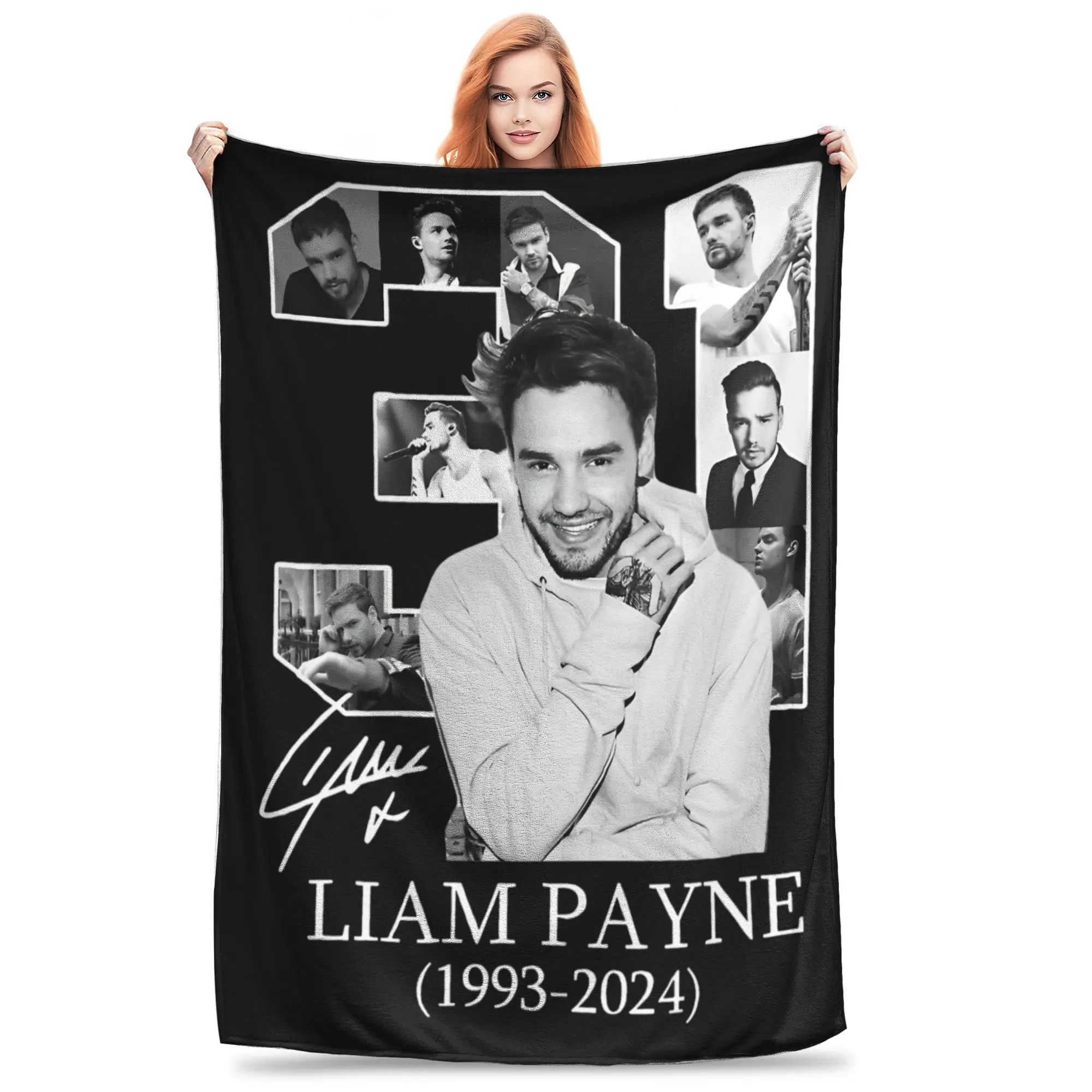 RIP Liam Payne 1993-2024 Music  Blankets Ones Music and Directions Flannel Awesome Soft Throw Blankets for Home Spring Autumn