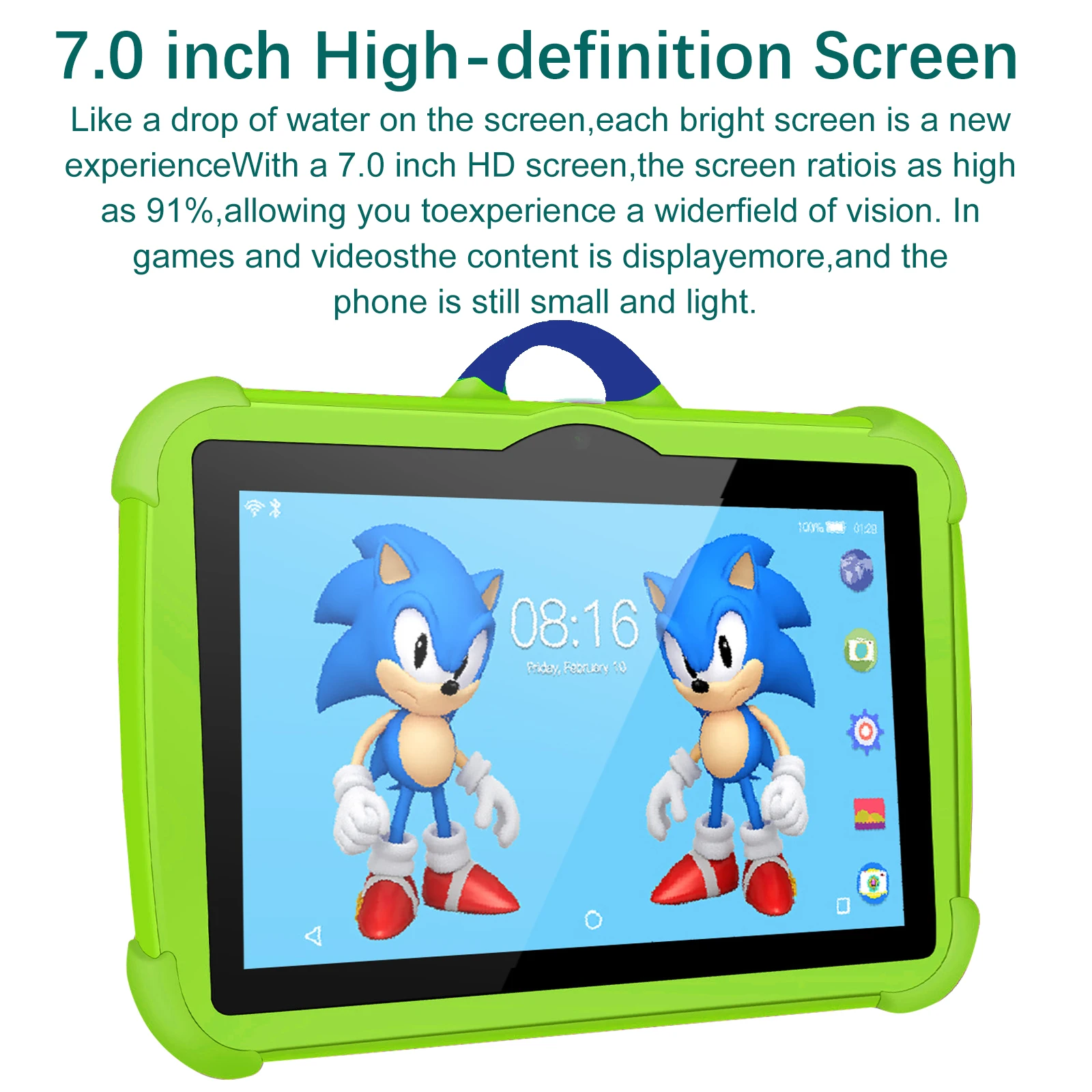 7 inch Kids Learning Tablet For Study Education Quad Core 4GB RAM 64GB ROM 5G WiFi Tablets With Portable Case For Children Gifts