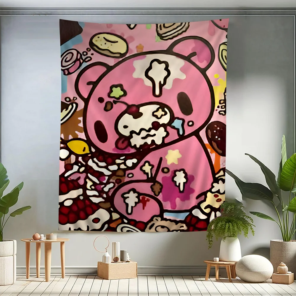 

Cartoon G-Gloomy Bear Chart Tapestry Bohemian Wall Tapestries Mandala Wall Art Decor