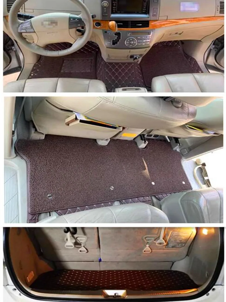 

Custom special car floor mats for Toyota Estima 7 8 seats 2021-2006 High quality Rugs double layers carpets for Estima 2015