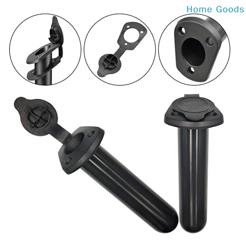 1/2/4 Pcs Flush Mount Fishing Boat Rod Socket PVC Fishing Rod Holder Cap Gasket Kayak Boat Canoe Tackle Support Accessories