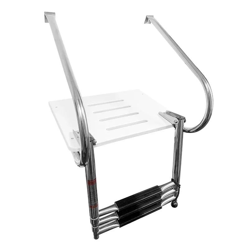 Little dolphin Swim Step Boat Ladder with Wider Steps Stainless Steel for Marine Boat Yacht Swimming Pool