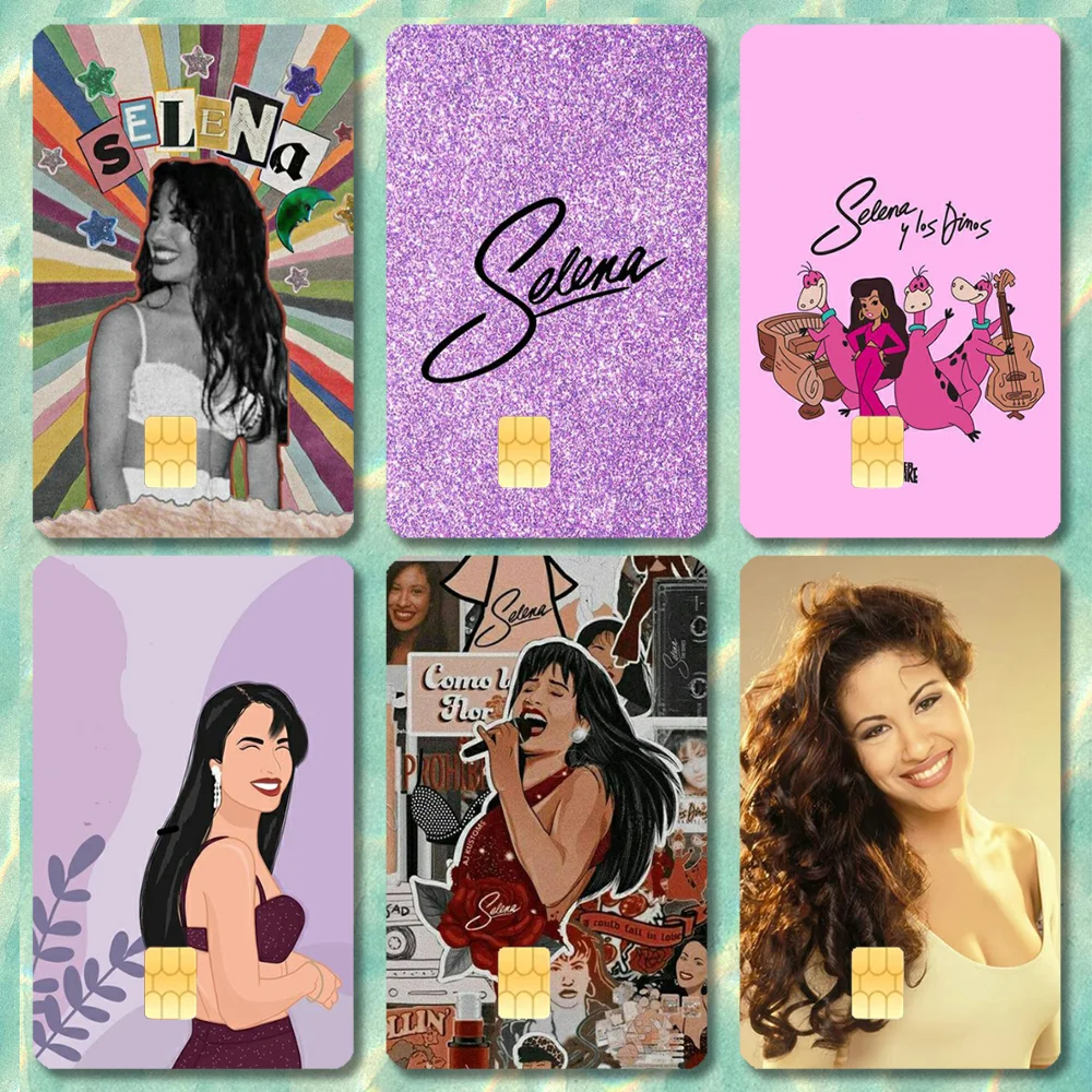 

Singer Selena Quintanilla Stickers Cartoon Credit Card Visa Debit Bank Charge Card Bus Metro Waterproof Sticker Decal Decoration