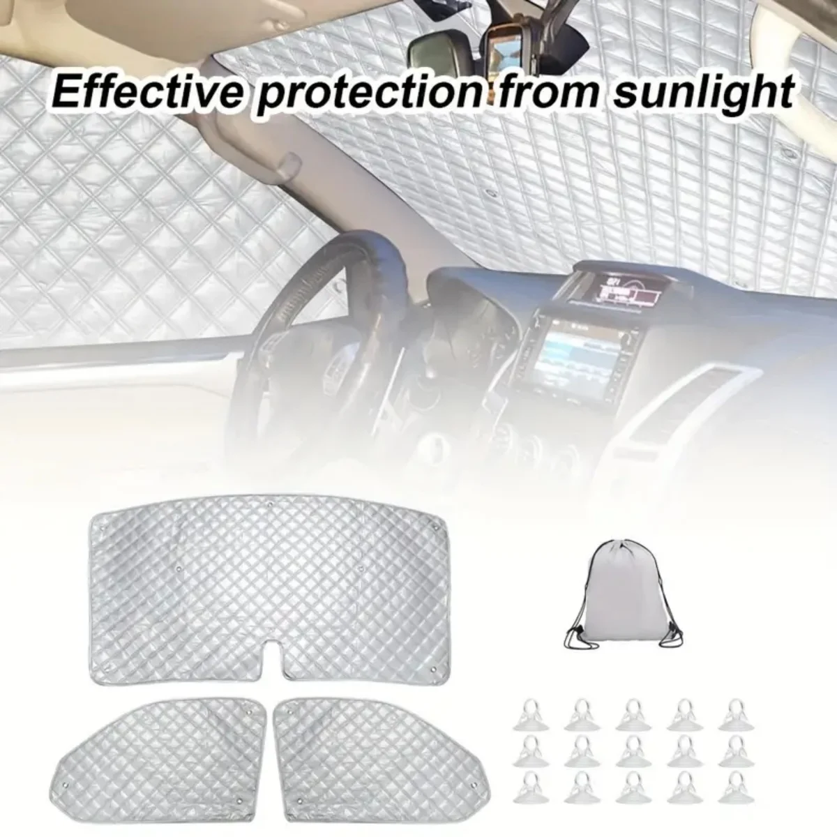 

1Set Suitable For Vw T4 1990-2003 Internal Windshield Sunshade Combined With Window Sunshade Reflecting Sunlight For Insulation