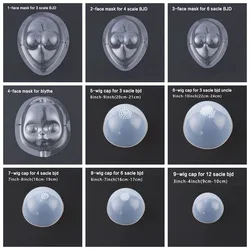 1/12 1/8 1/6 1/4 Head Clear Silicone Wig Cap Protection Cover Makeup Transparent Protection Cover for BJD Doll 2023 new