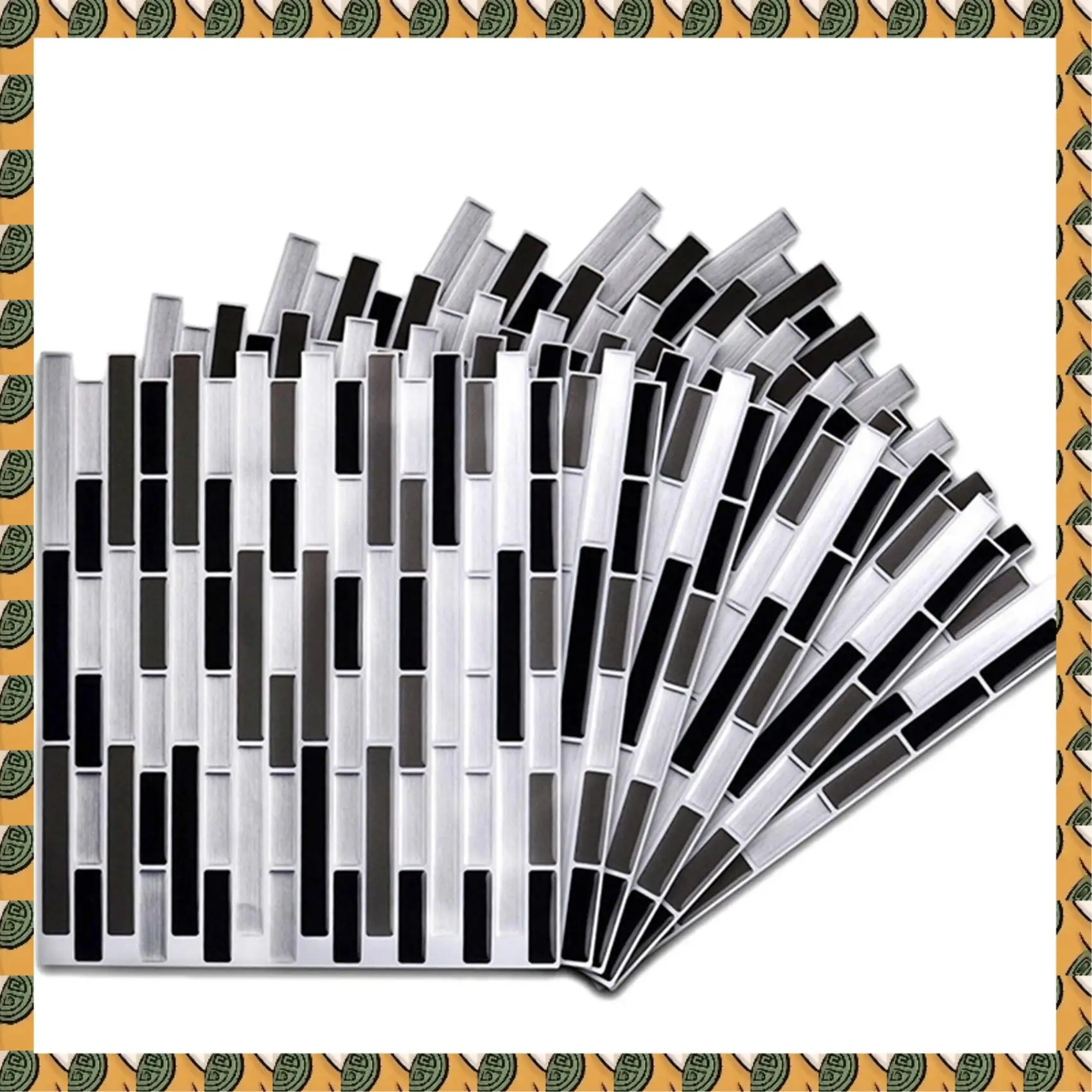 

A77I 5X 3D Wall Stickers Brick Wallpaper Tile For Kitchen Bathroom Backsplash Anti-Tile Home Decor 28X23.5Cm