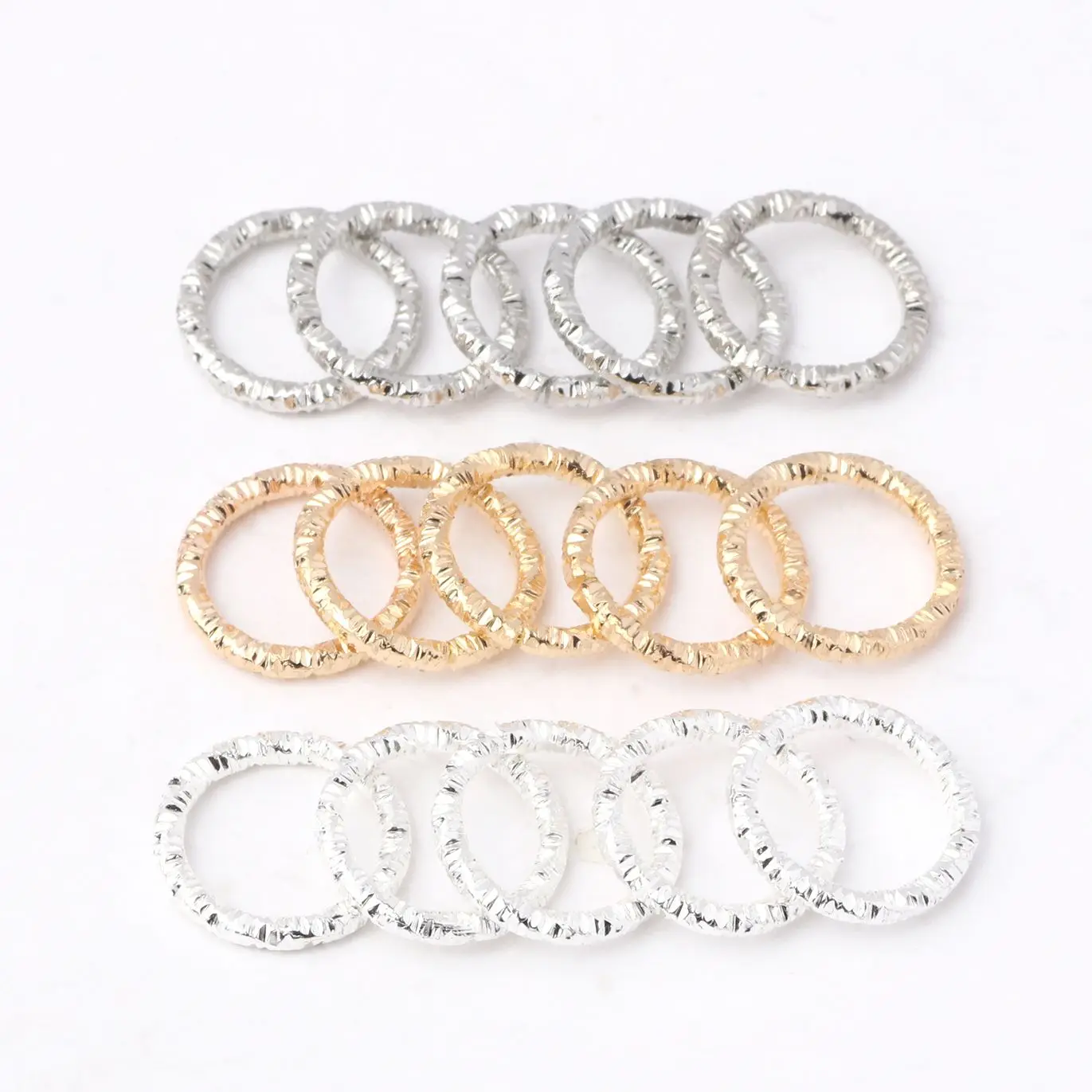 

12x1.5mm 50pc Round Jump Rings Split Ring Twisted Open Split Ring Connector Supplies For DIY Jewelry Findings Making Accessories